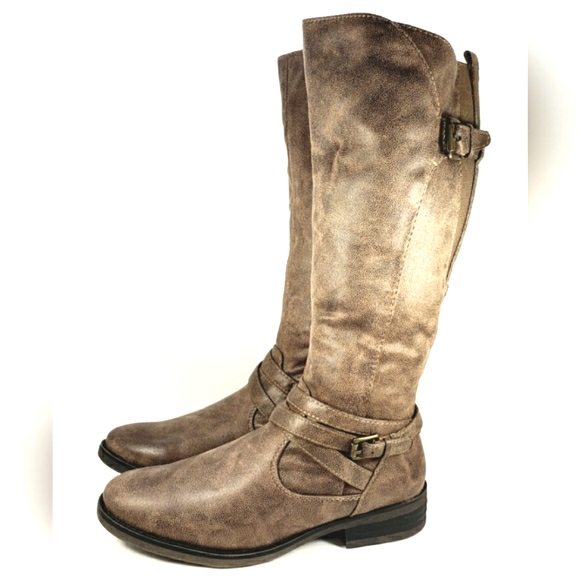 Bare Traps Alyssa Brown Faux Leather Riding Boots. Women's Size 7.5 M - Picture 2 of 15